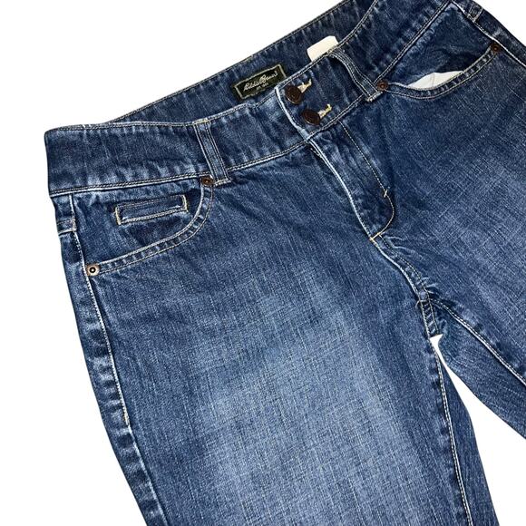 Vintage Eddie Bauer low rise boot cut women's dark denim jeans size 6 y2k - Picture 6 of 11